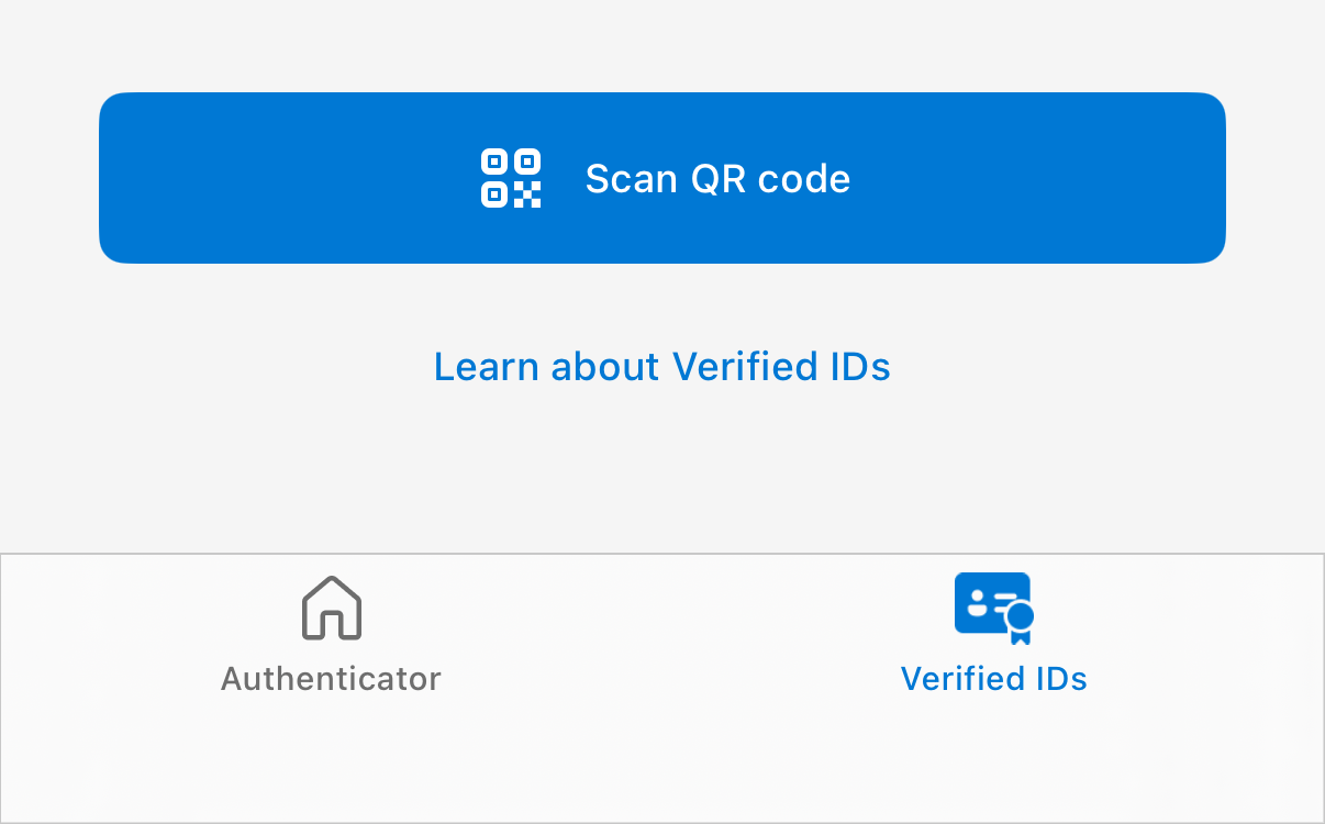 Scan QR Code option in Microsoft Authenticator