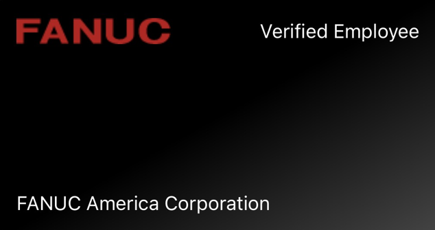 FANUC VerifiedEmployee card